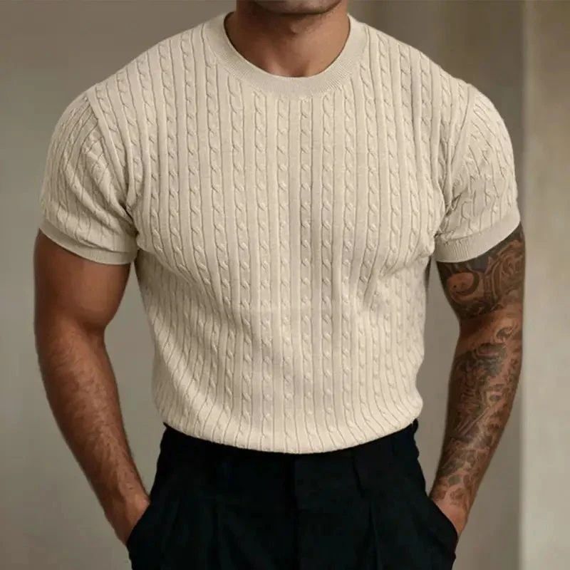 Stylish Knitted Summer Shirt for Men - Lightweight and Comfortable-The Yellow Prime