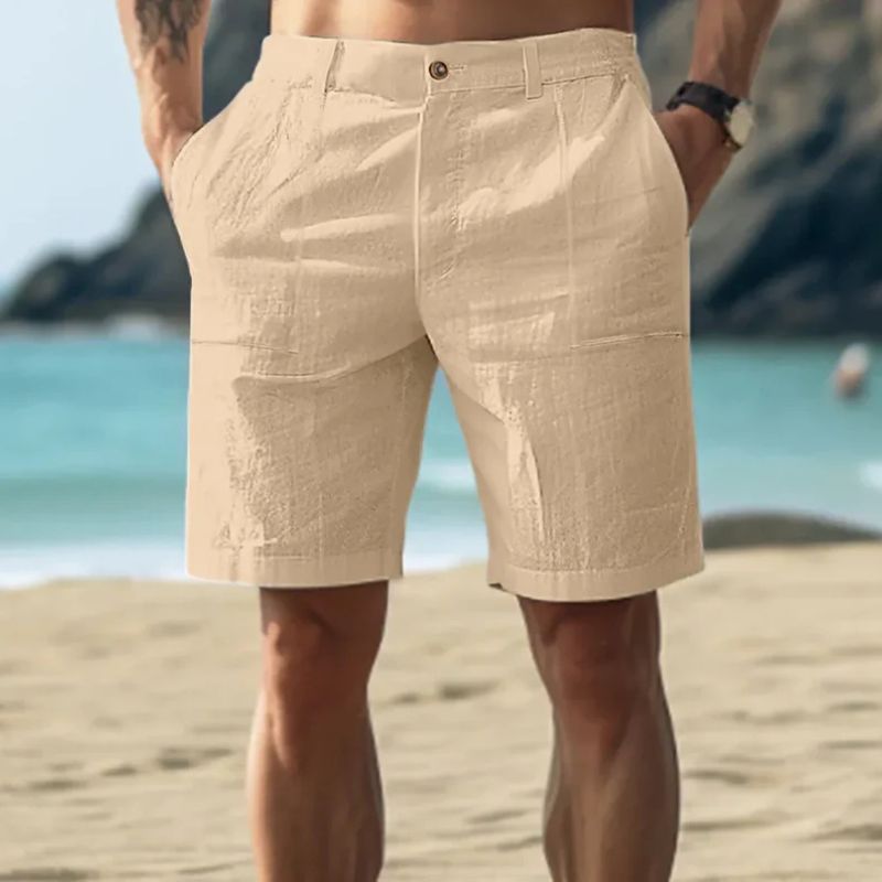 Stylish Linen Beach Shorts for Men | Perfect Summer Wear-The Yellow Prime