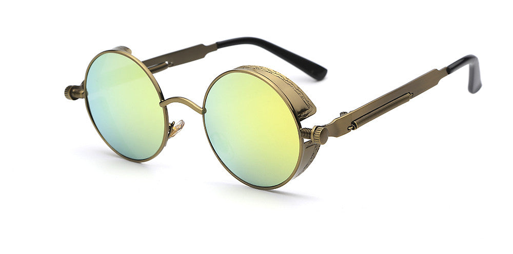 Stylish Men's Retro Round Sunglasses in Acetate for Any Occasion-The Yellow Prime