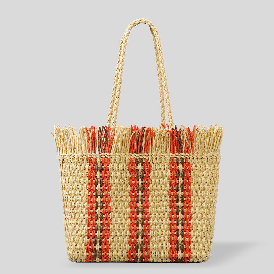 Stylish Women's Handwoven Beach Bag with Spacious Capacity-The Yellow Prime