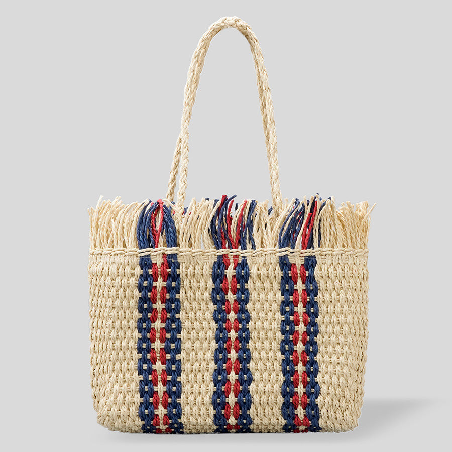 Stylish Women's Handwoven Beach Bag with Spacious Capacity-The Yellow Prime