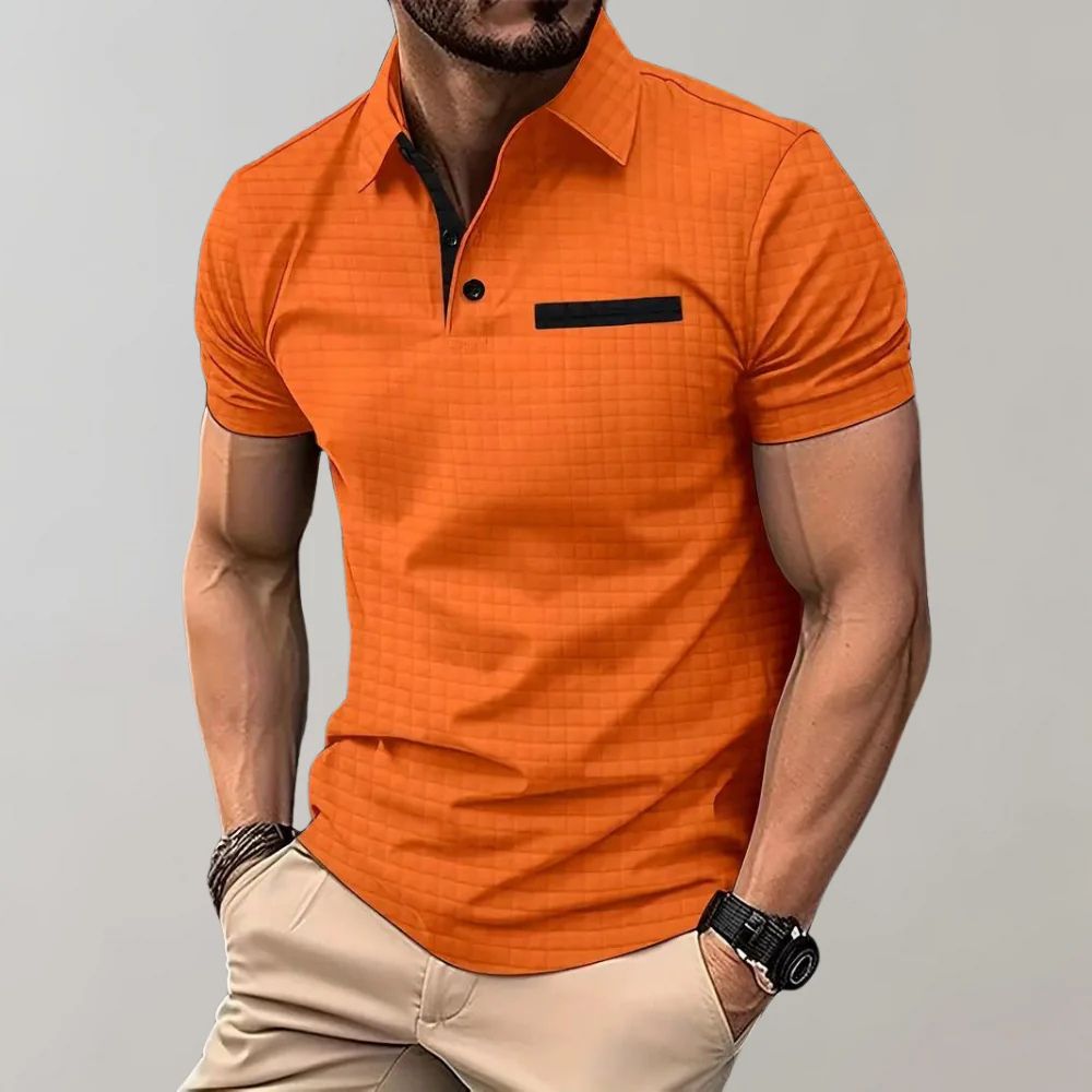 Stylish and Comfortable Orange Men's Polo Shirt-The Yellow Prime