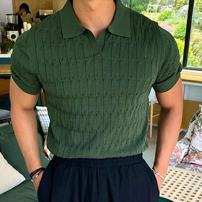 Stylish and Durable Knit Polo Shirt for Summer - Men's Apparel-The Yellow Prime