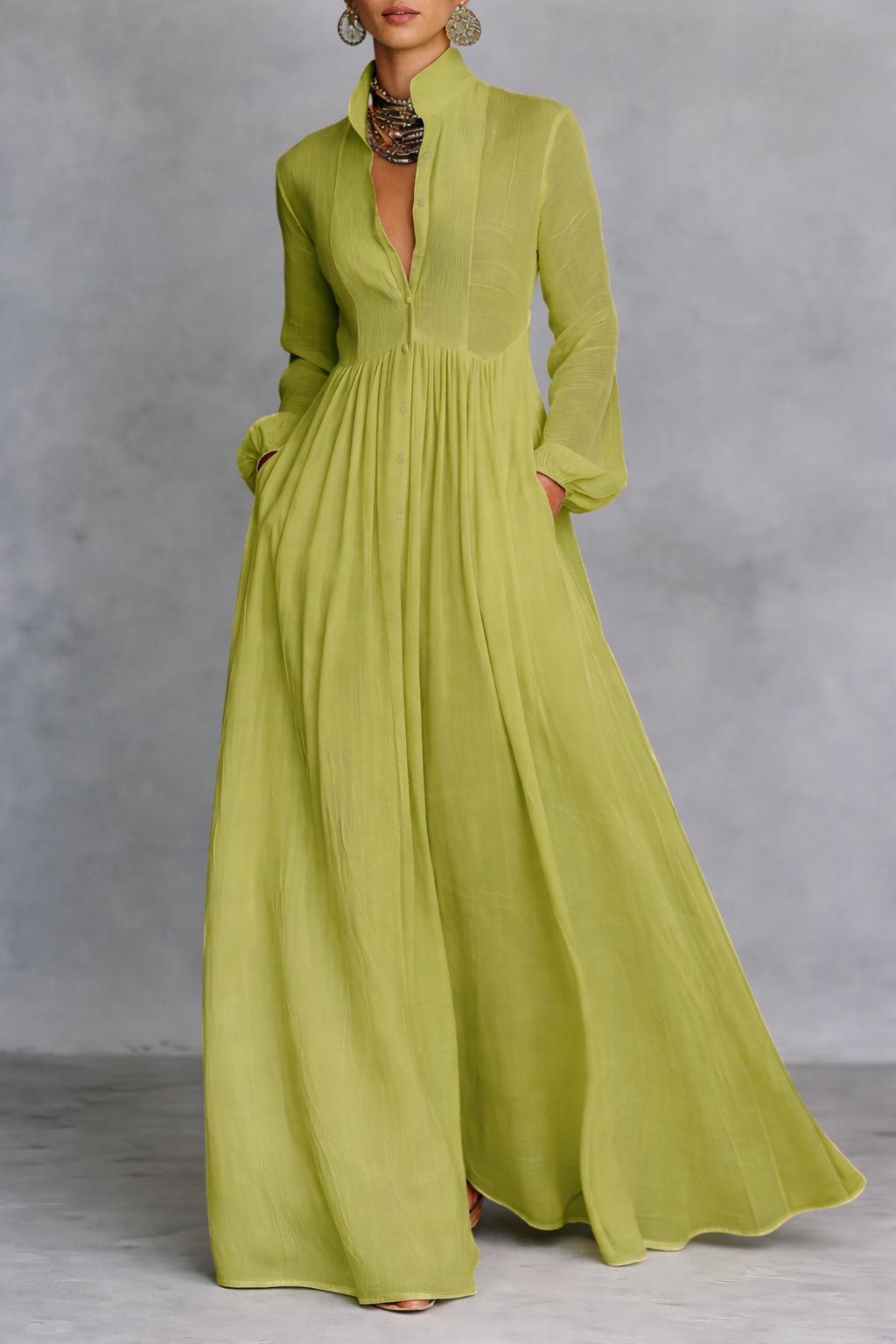 Sylvia | Women's Elegant Long Dress-The Yellow Prime