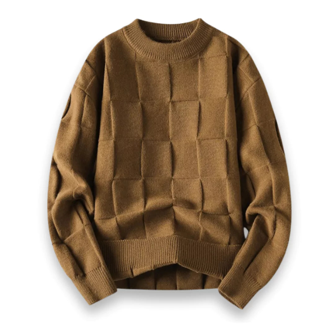 Men's Soft Classic Crewneck Cotton Sweater for Office Wear