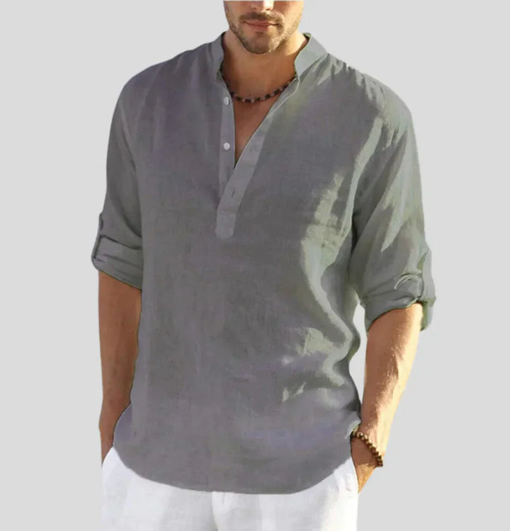 Men's Elegant Linen Shirt for Stylish Comfort-The Yellow Prime