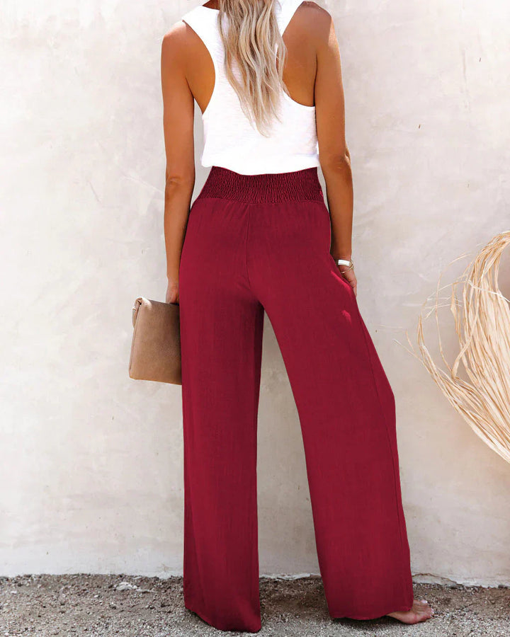 Women's Stylish High Waist Casual Trousers-The Yellow Prime