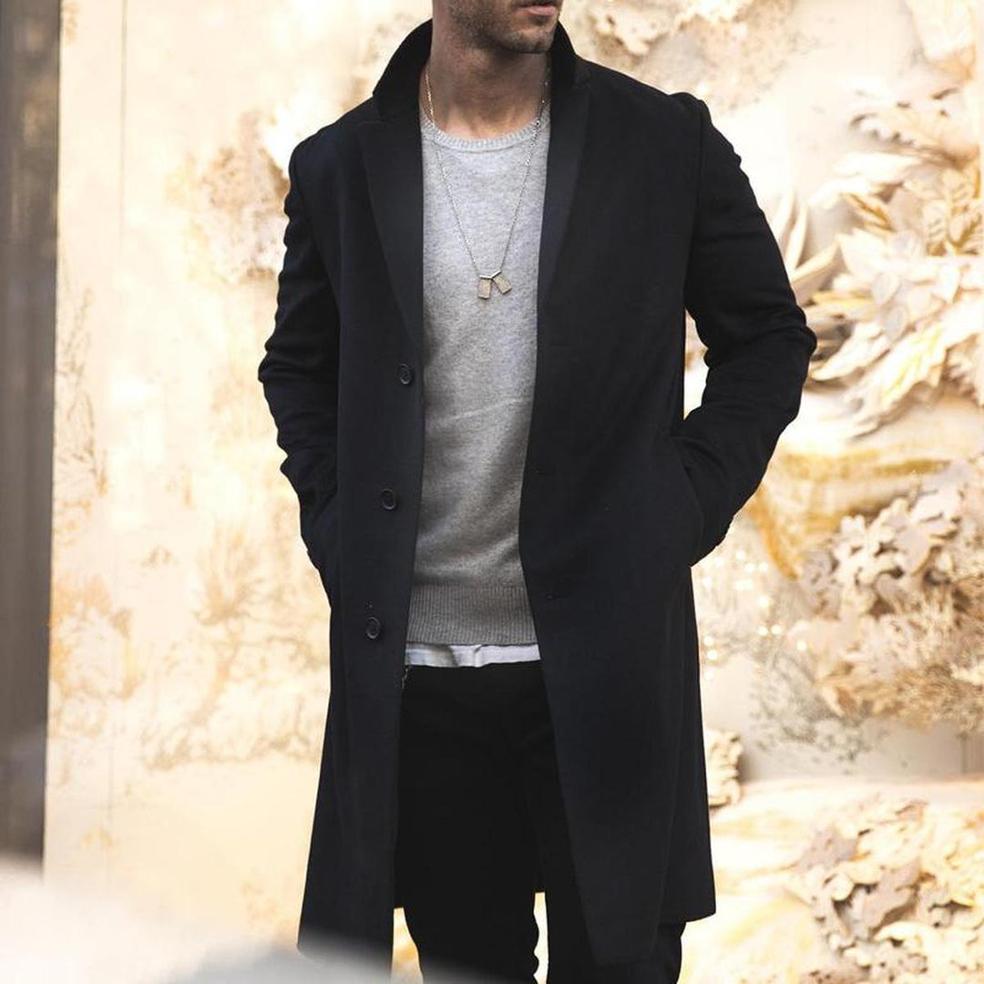 Slim-Fit-Jacke für Herren mit einreihiger Knopfleiste