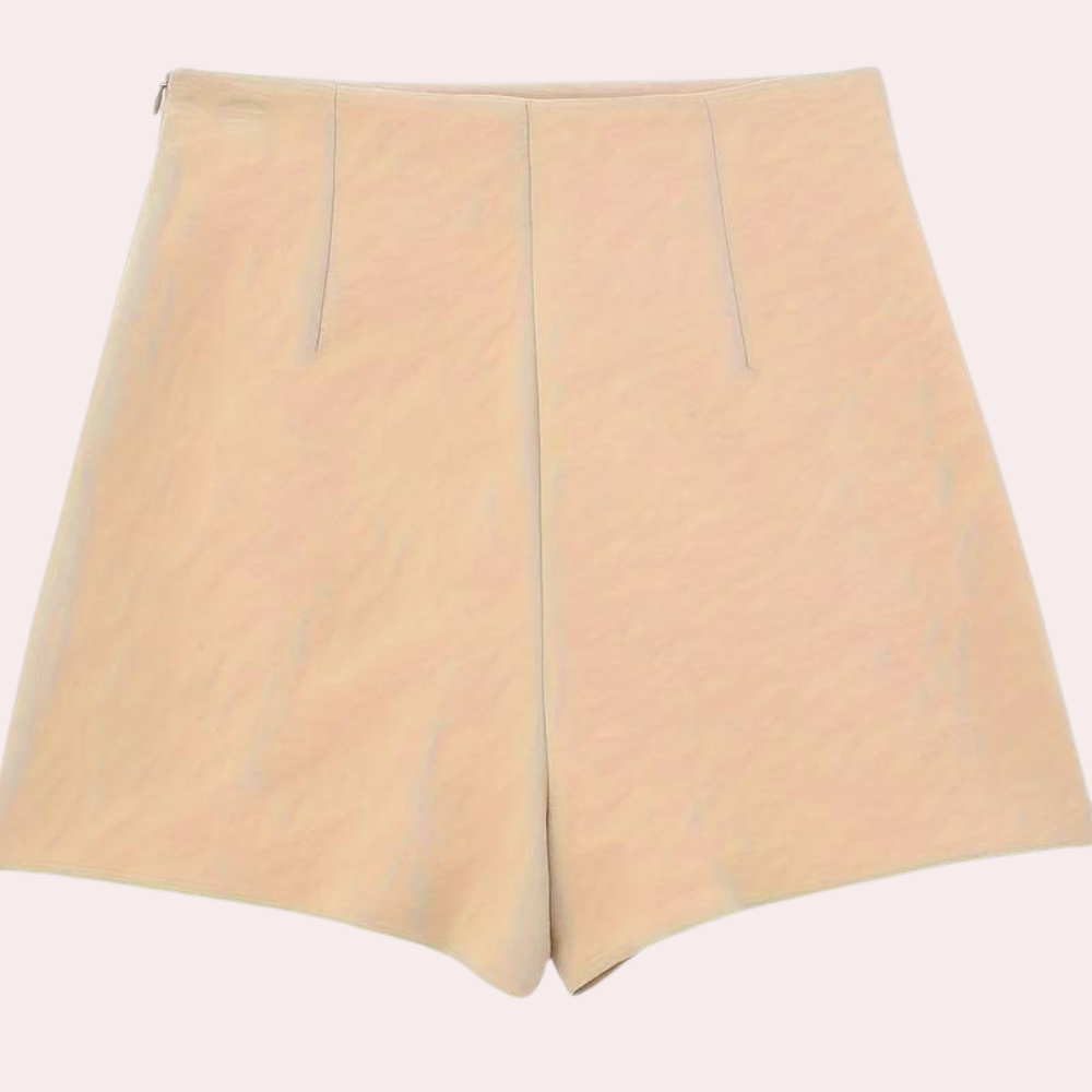Teodora | Trendy Asymmetric Women's Shorts-The Yellow Prime