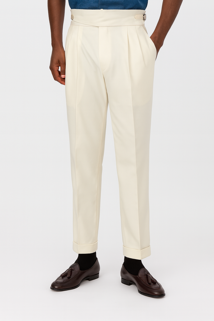 Theodore | Men's Tailored Straight Leg Pants-The Yellow Prime