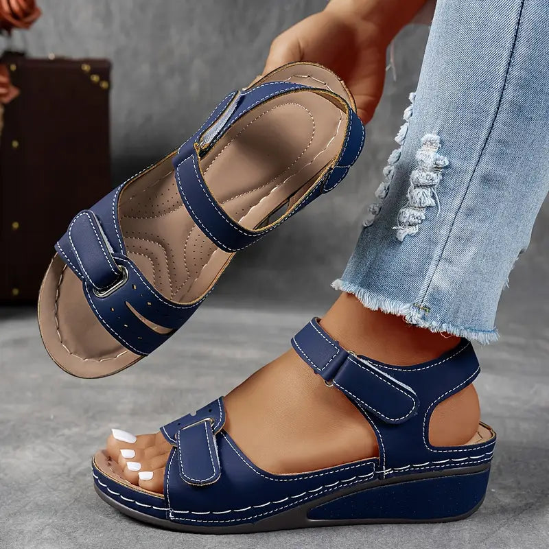 Theresa | Women's Open Toe Ankle Strap Platform Sandals-The Yellow Prime
