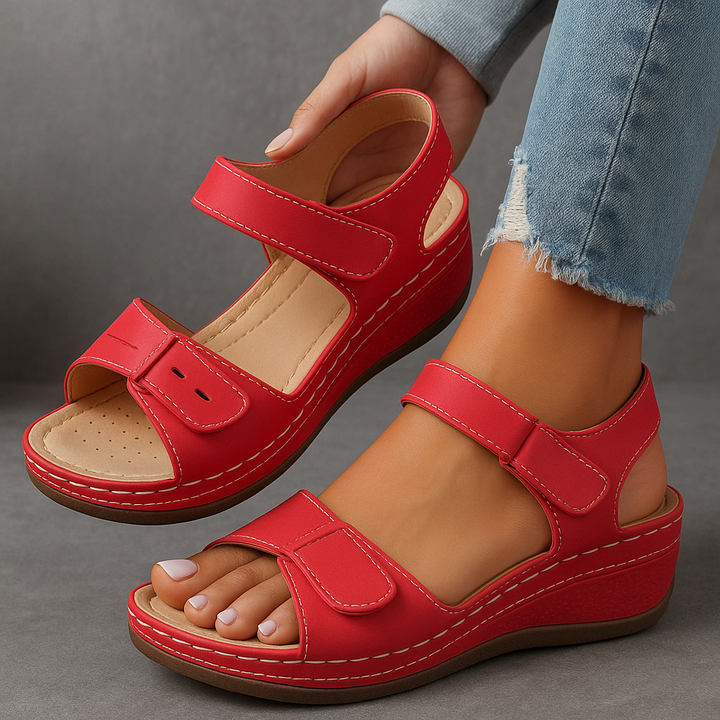 Theresa | Women's Open Toe Ankle Strap Platform Sandals-The Yellow Prime