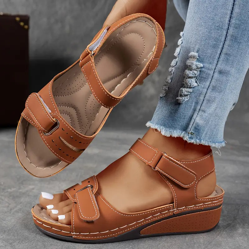 Theresa | Women's Open Toe Ankle Strap Platform Sandals-The Yellow Prime
