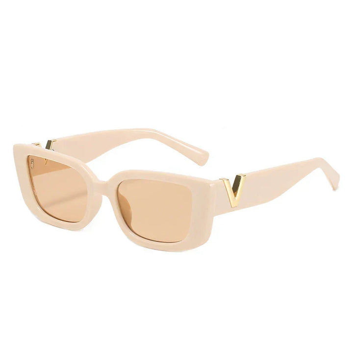 Women's Lightweight Square Sunglasses - Retro Metal Design for Daily Use-The Yellow Prime