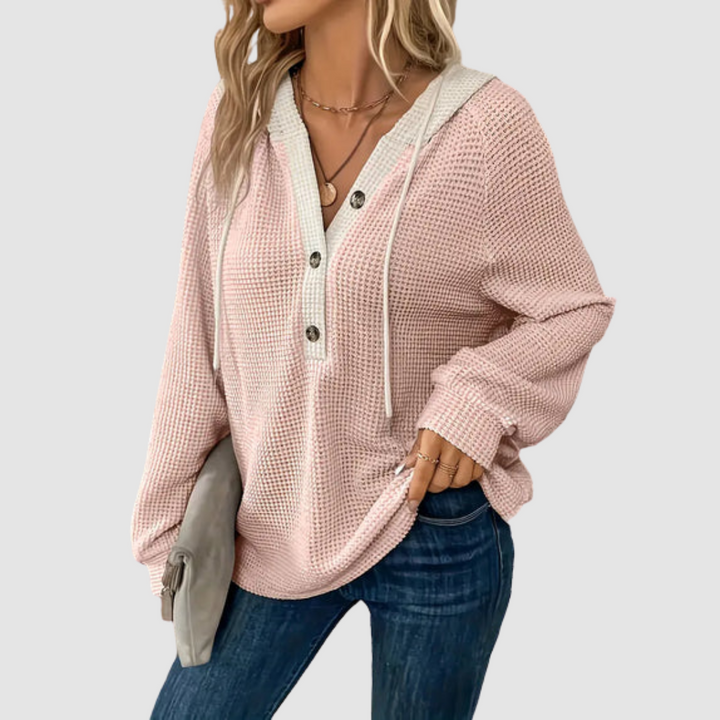 Trish | Women's Premium Knitted Long Sleeve Hoodie-The Yellow Prime
