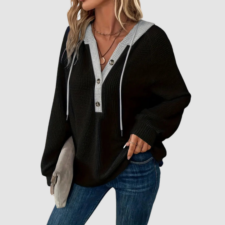 Trish | Women's Premium Knitted Long Sleeve Hoodie-The Yellow Prime