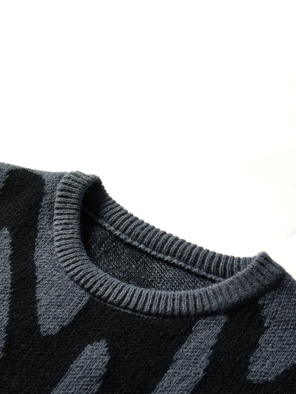 Tyler | Men's Oversized Abstract Wool Pullover Sweater-The Yellow Prime