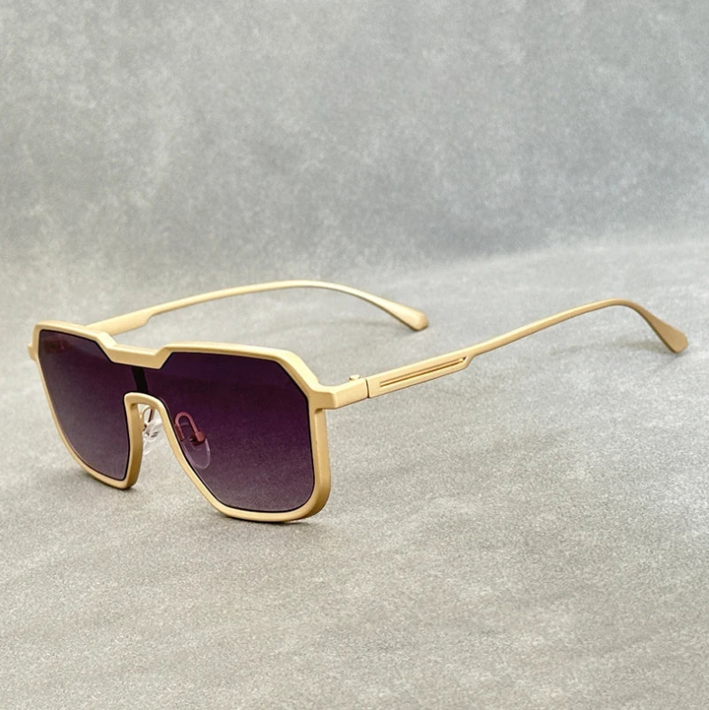 UV Protection Aviator Sunglasses – Geometric Frame Shades-The Yellow Prime