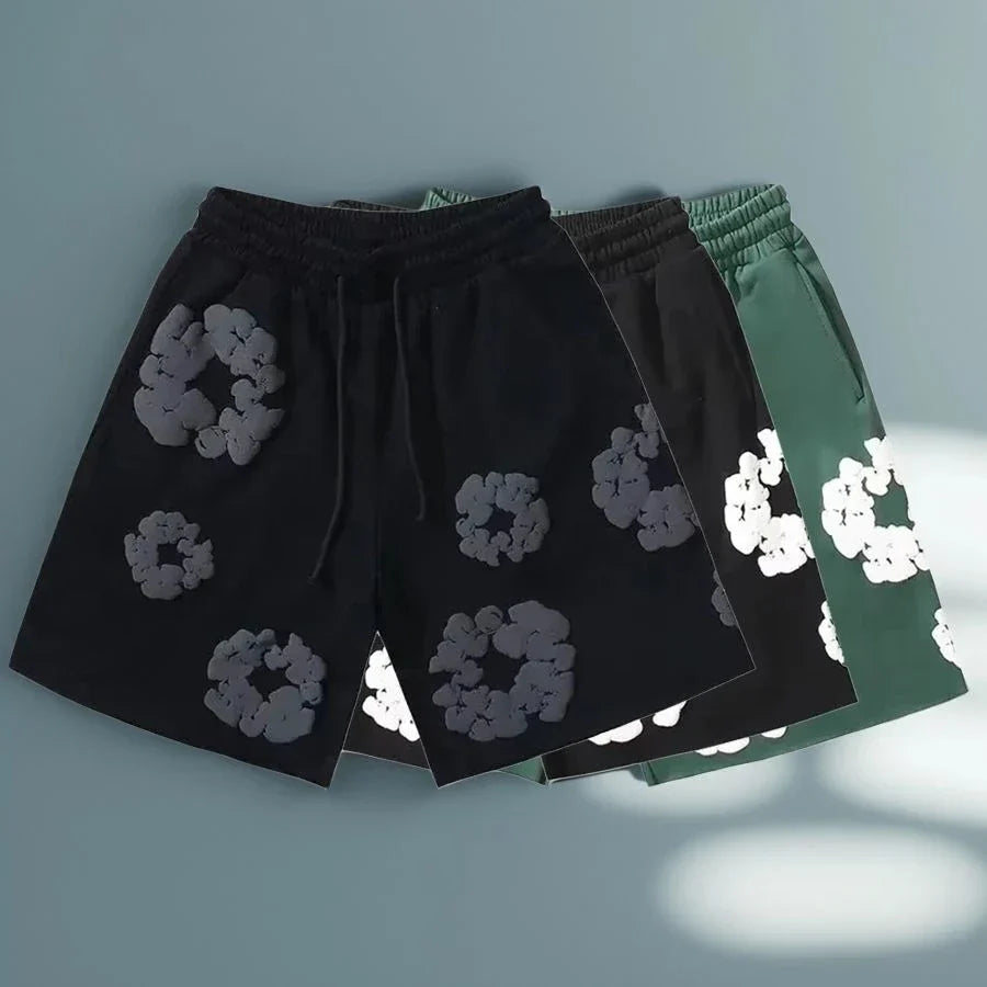 Unisex Floral Print Casual Shorts – Summer Fashion Wear-The Yellow Prime