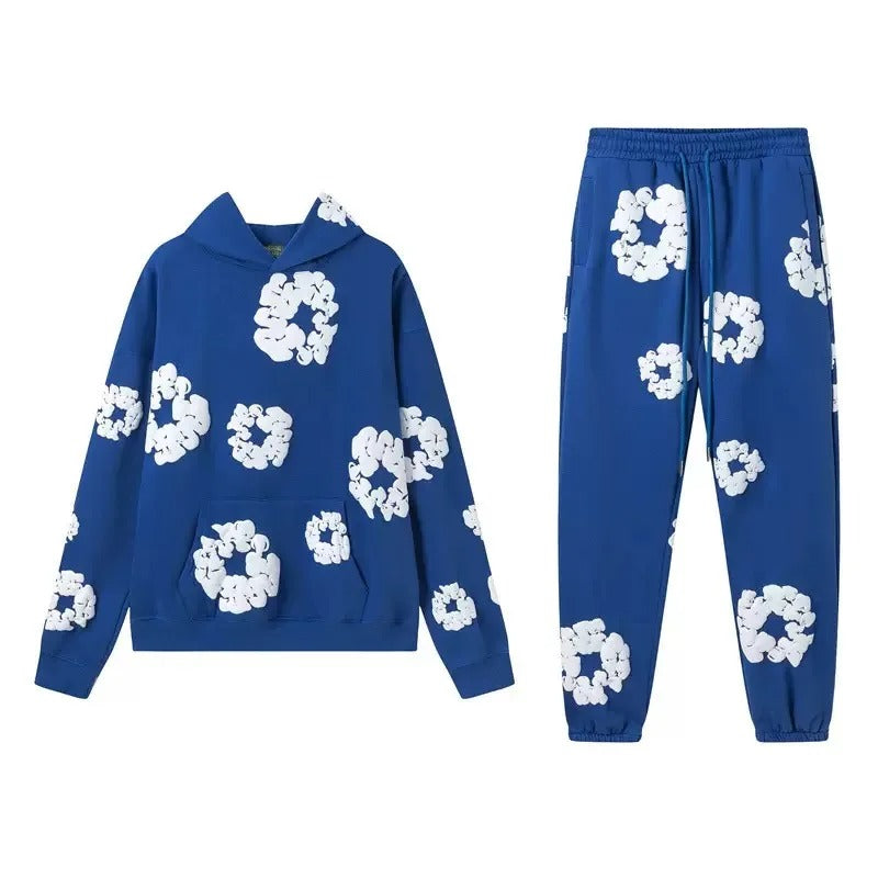 Unisex Floral Tracksuit Set – Casual Fashion Matching Outfit-The Yellow Prime