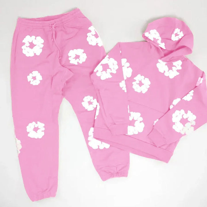 Unisex Floral Tracksuit Set – Casual Fashion Matching Outfit-The Yellow Prime