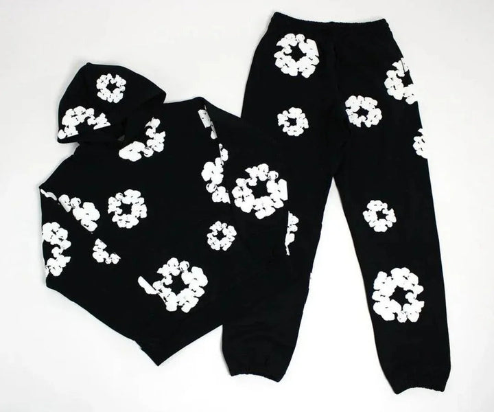 Unisex Floral Tracksuit Set – Casual Fashion Matching Outfit-The Yellow Prime