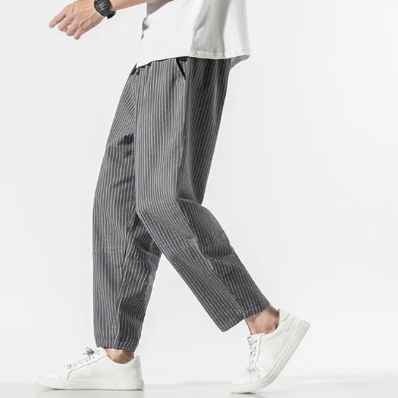 Men's Pinstripe Joggers - Stylish and Comfortable Activewear-The Yellow Prime