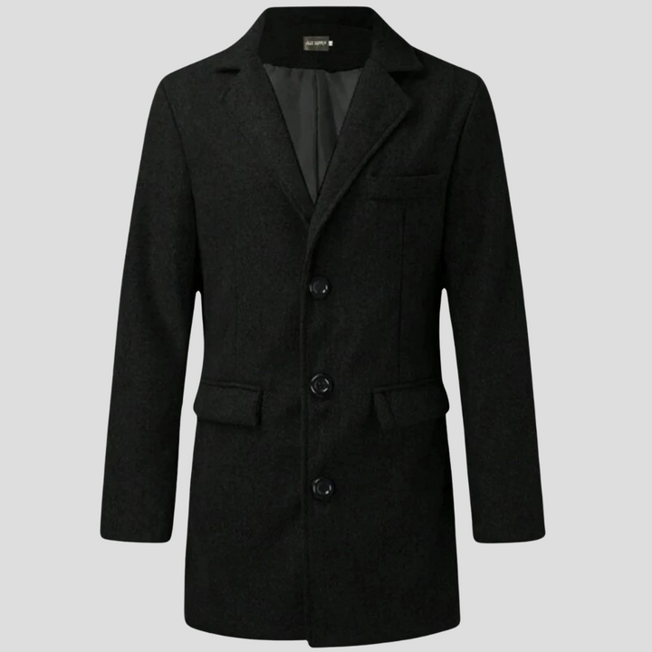 Men's Stylish Classic Revere Overcoat for Timeless Elegance