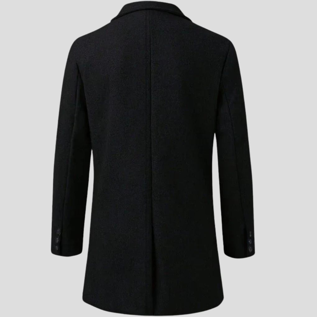 Men's Stylish Classic Revere Overcoat for Timeless Elegance