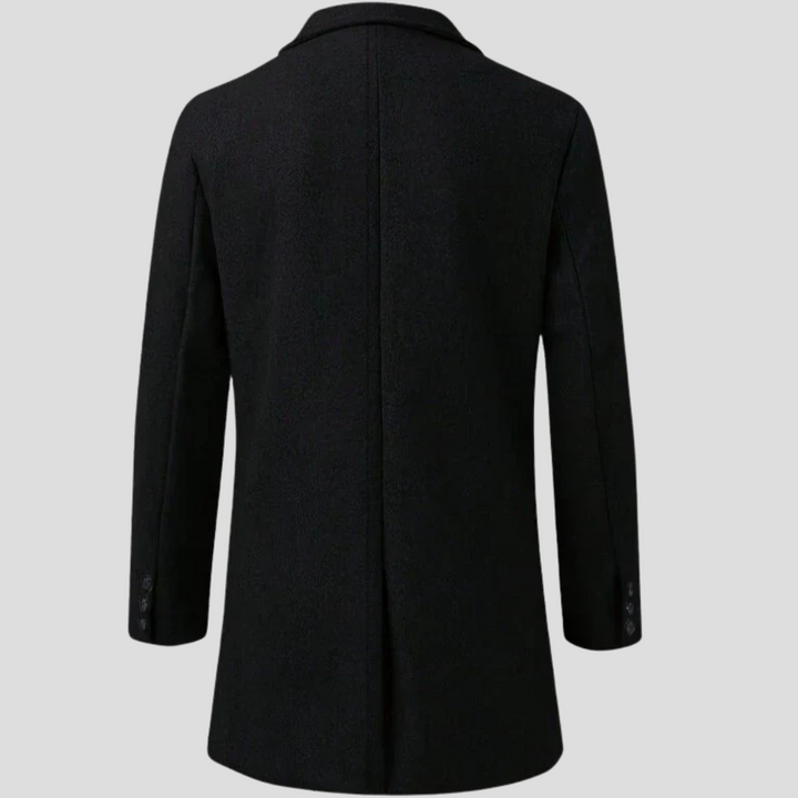 Men's Stylish Classic Revere Overcoat for Timeless Elegance