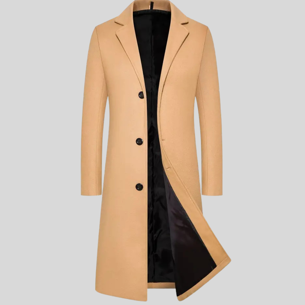 Women's Elegant Winter Long Overcoat – Classic Style Layer