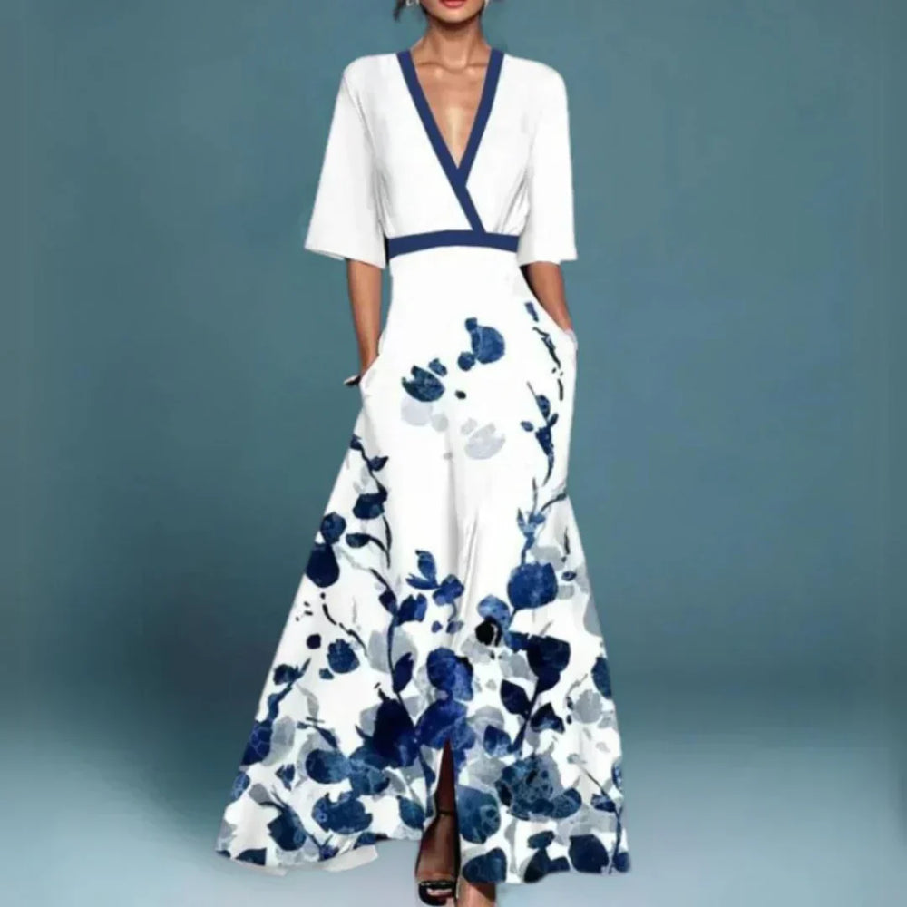 Madilyn | Women's Floral Maxi Dress-The Yellow Prime