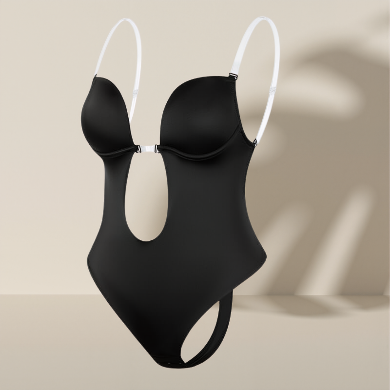 Women's Deep V Backless Body Shaper-The Yellow Prime