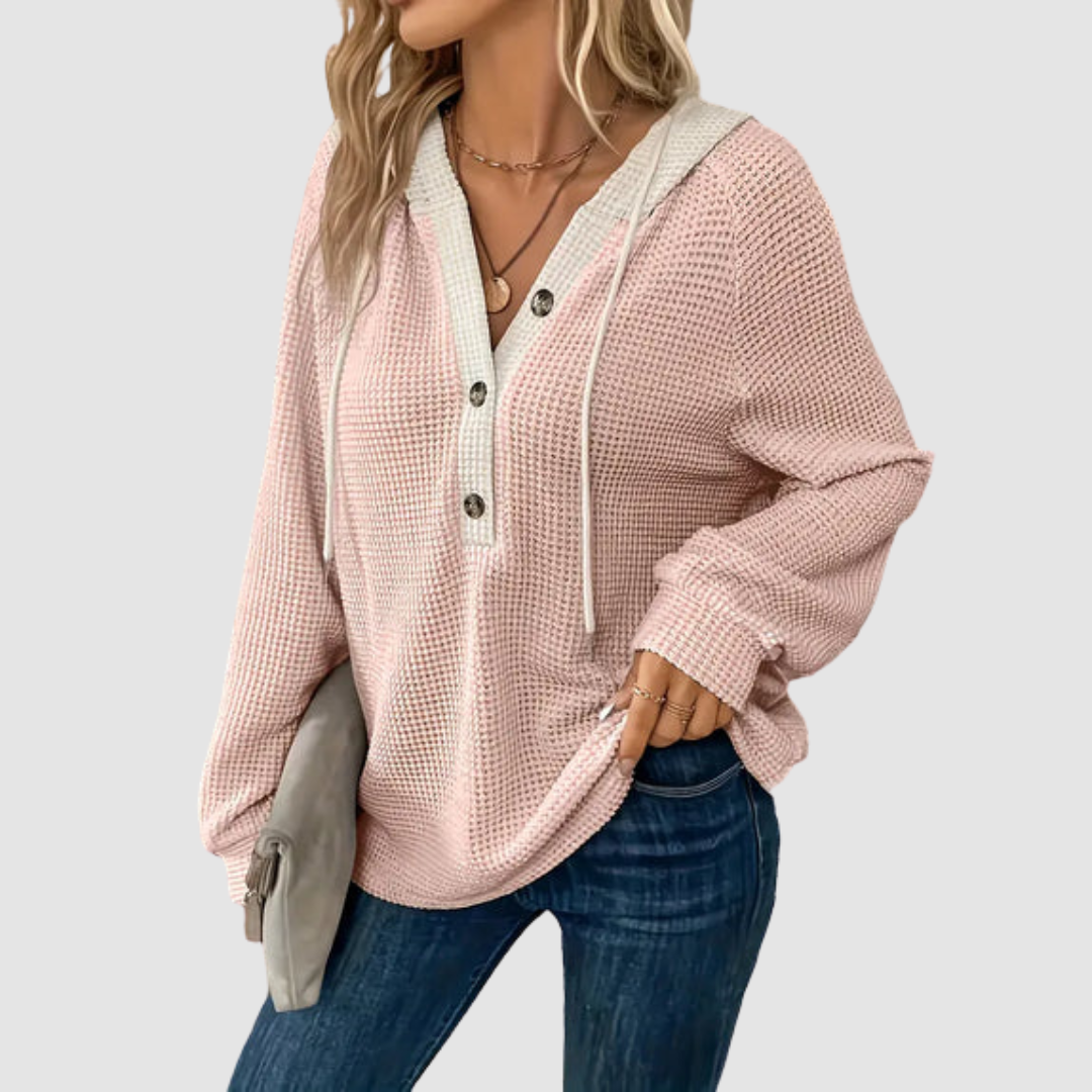 Trish | Women's Premium Knitted Long Sleeve Hoodie-The Yellow Prime