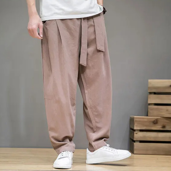 Men's Cotton-Linen Joggers - Comfortable & Stylish-The Yellow Prime