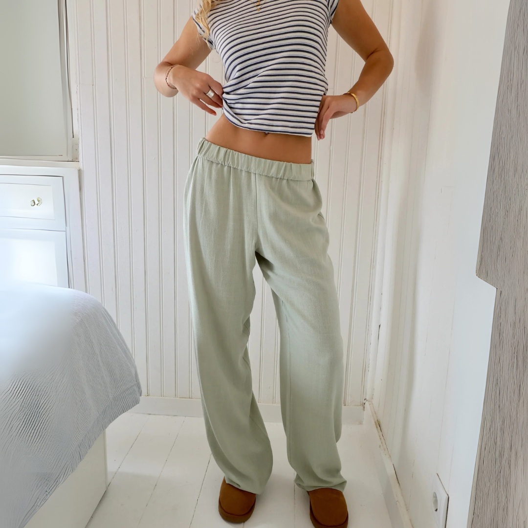 Women's Stylish Loose Fit Straight Leg Pants-The Yellow Prime