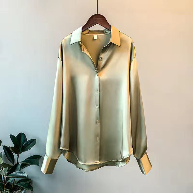 Women's Luxury Silk Blouse-The Yellow Prime