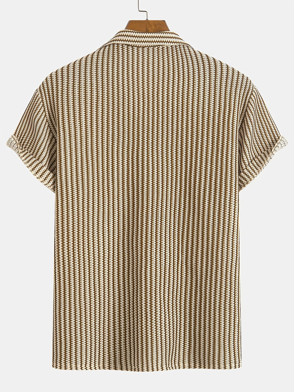 Vann | Stylish Striped Men's Button-Up Shirt-The Yellow Prime