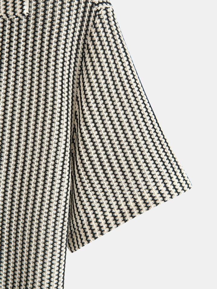Vann | Stylish Striped Men's Button-Up Shirt-The Yellow Prime