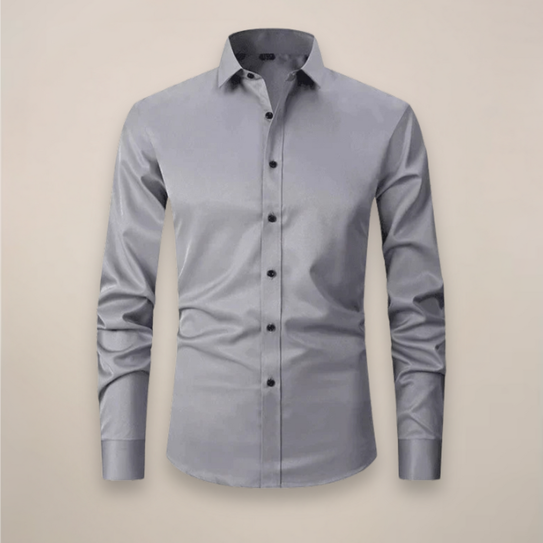 Velimir | Men's Casual Long Sleeve Shirt-The Yellow Prime