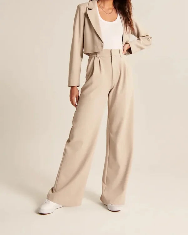 Verna | Women's Trendy Wide Leg Pants for Casual Style-The Yellow Prime