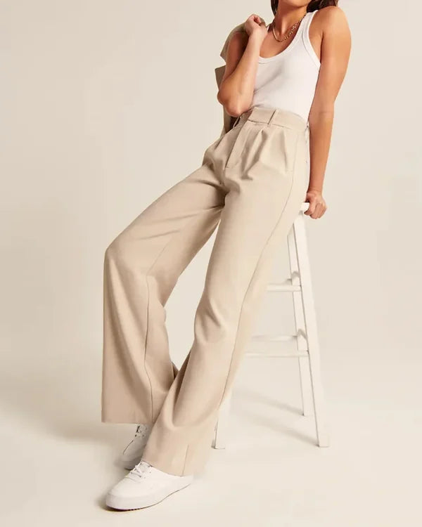 Verna | Women's Trendy Wide Leg Pants for Casual Style-The Yellow Prime