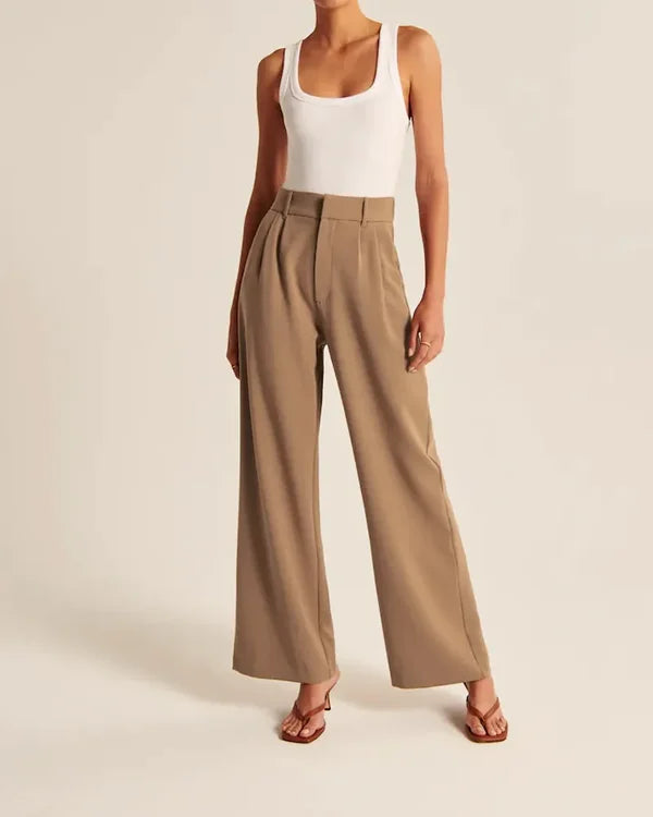 Verna | Women's Trendy Wide Leg Pants for Casual Style-The Yellow Prime