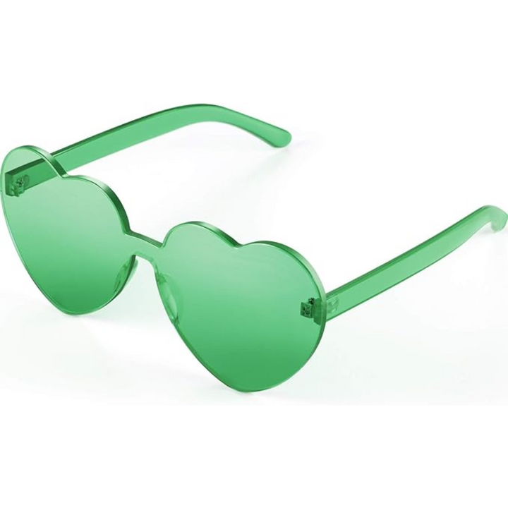 Women's Lightweight Heart-Shaped Sunglasses - Rimless Design, Clear Lenses-The Yellow Prime