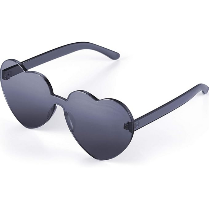 Women's Lightweight Heart-Shaped Sunglasses - Rimless Design, Clear Lenses-The Yellow Prime