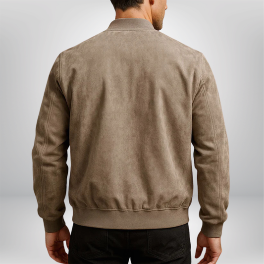 Blouson aviateur classique intemporel en cuir pour homme – Chaud pour l’automne et l’hiver