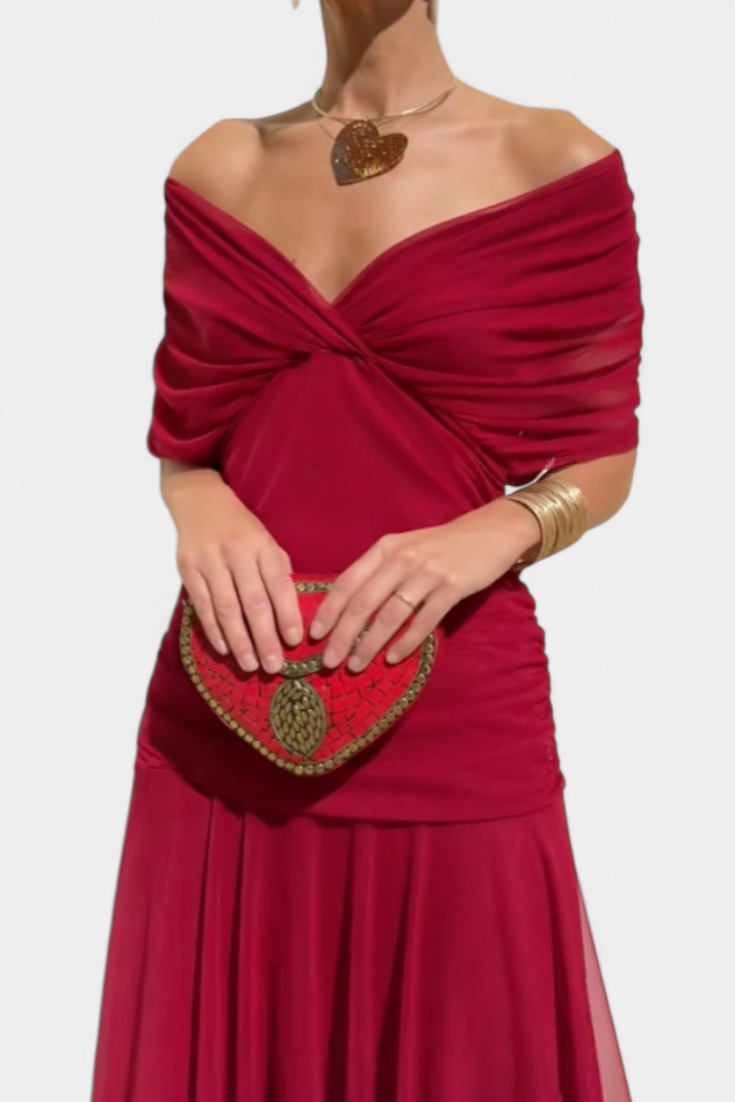 Victoria | Women's Off-Shoulder Evening Gown-The Yellow Prime