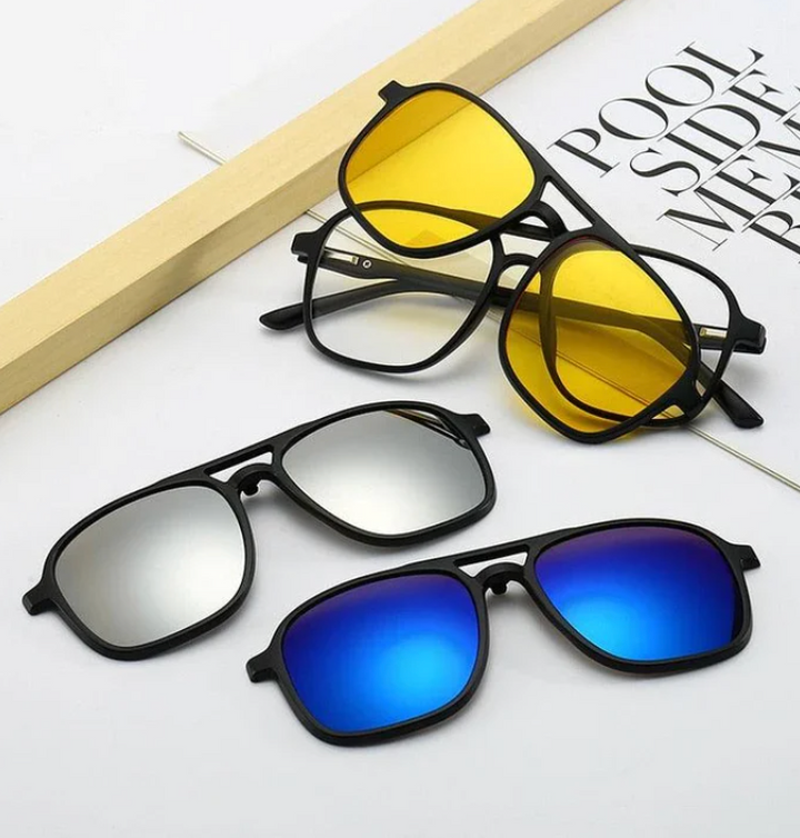 Women's Versatile Sunglasses – 6-in-1 Design, UV400 Protection-The Yellow Prime