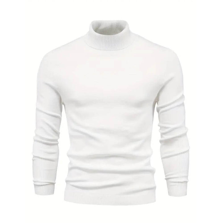 Men's Warm Ribbed Knit Sweater with Collar