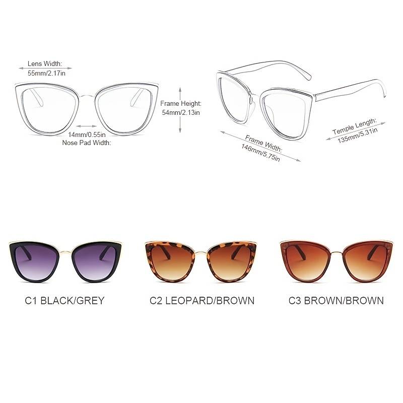 Women's Lightweight Cat Eye Sunglasses - UV400 Protection, Trendy Design-The Yellow Prime